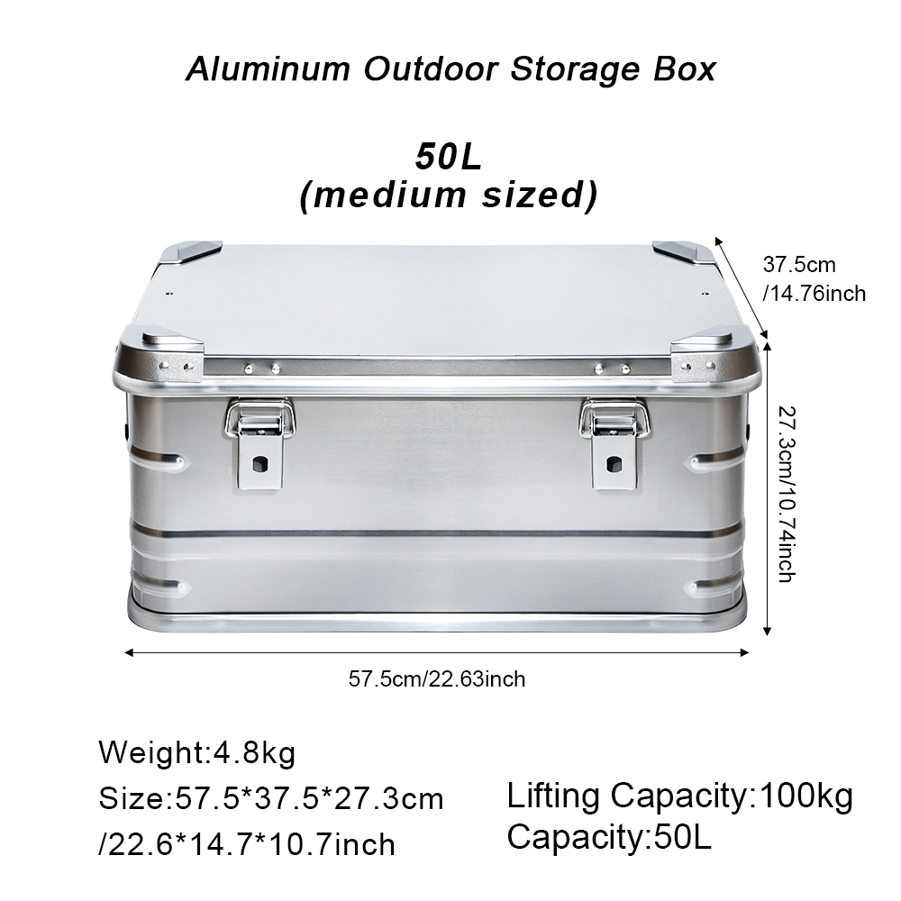 Camping Cooking Box - 80L 야외 알루미늄 합금 보관 상자