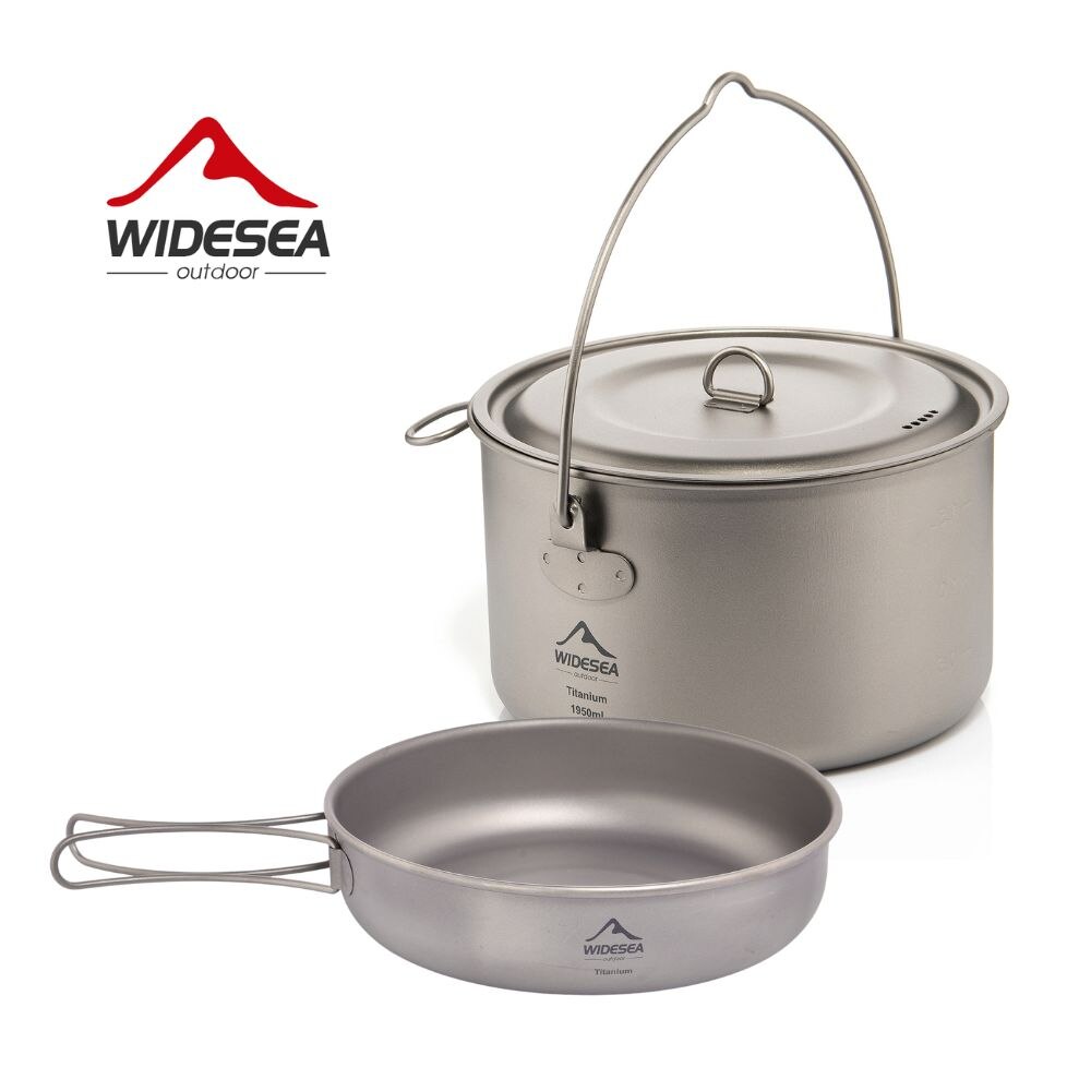 Camping Cooking Pot Stainless Steel - Widesea 캠핑 식기 티타늄 조리기구 세트,