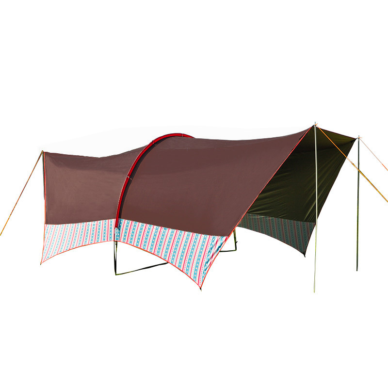 Camping Cooking Awning - 은색 코팅으로 햇빛을 차단하는 대형 다인용