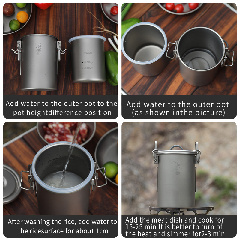KEITH 순티타늄 밥짓기 냄비 900ml 초경량 접이 - Camping Hiking Cooking 리뷰 및 가격