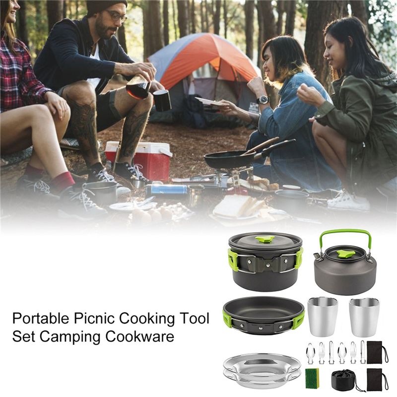 【구매자】캠핑 조리기구 휴대용 냄비 팬 컵 티포트 세트 - Camping Hiking Cooking 리뷰 및 가격