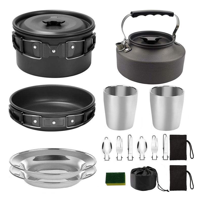 【구매자】캠핑 조리기구 휴대용 냄비 팬 컵 티포트 세트 - Camping Hiking Cooking 리뷰 및 가격