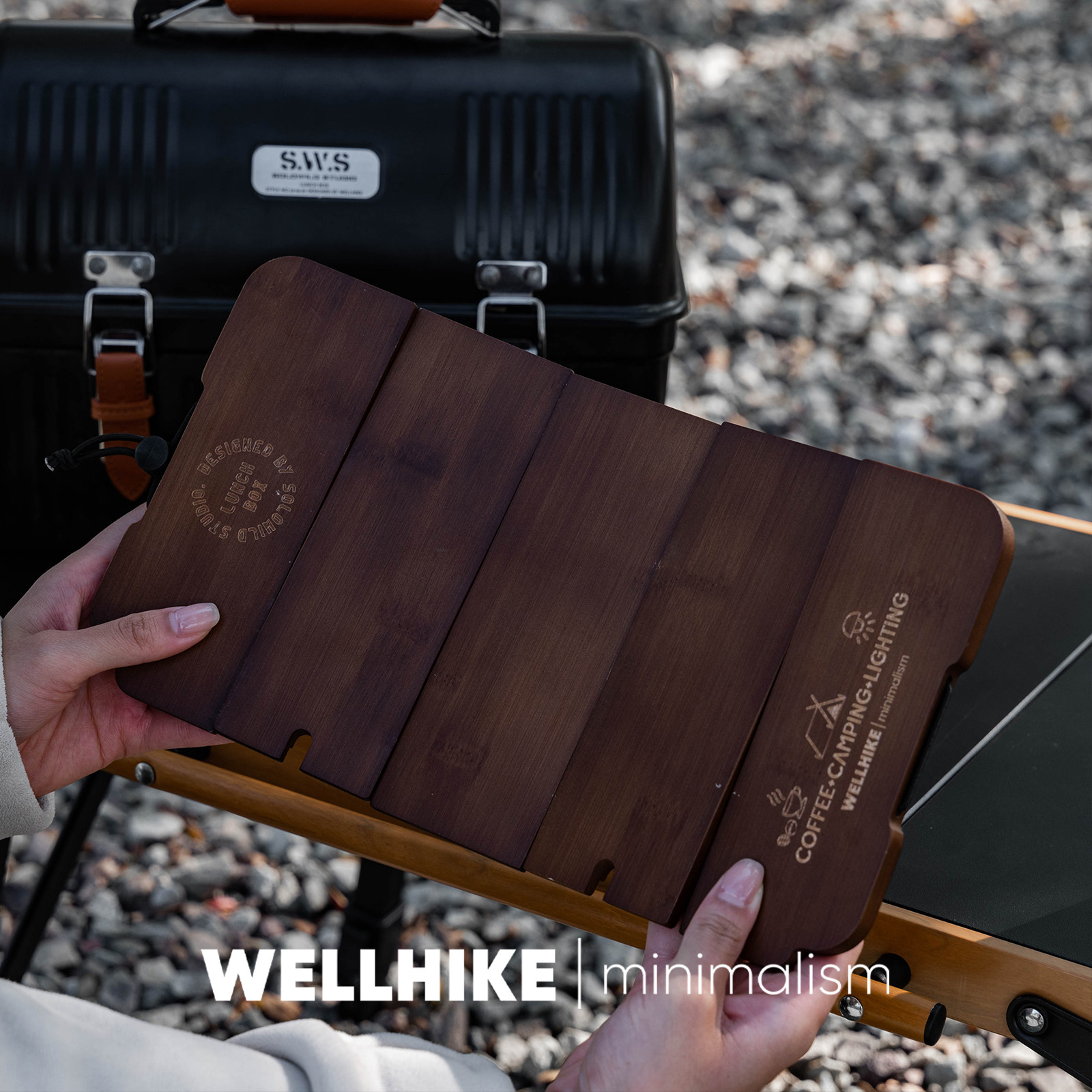 WELLHIKE 도시락 상자 5단 접이식 나무판 질감  - Camping Cooking Box 리뷰 및 가격