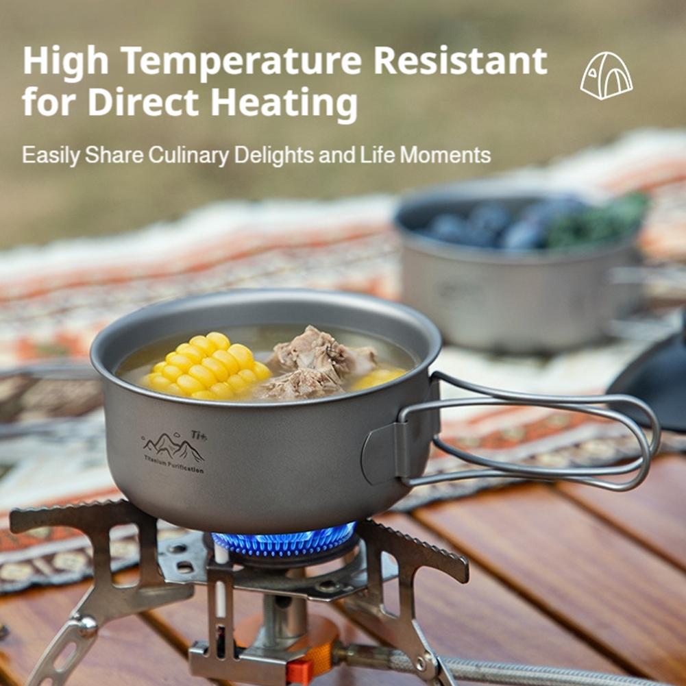 초경량 티타늄 캠핑 냄비 15/10.5cm 휴대용 조리 - Camping Cooking Pot Stainless Steel 리뷰 및 가격