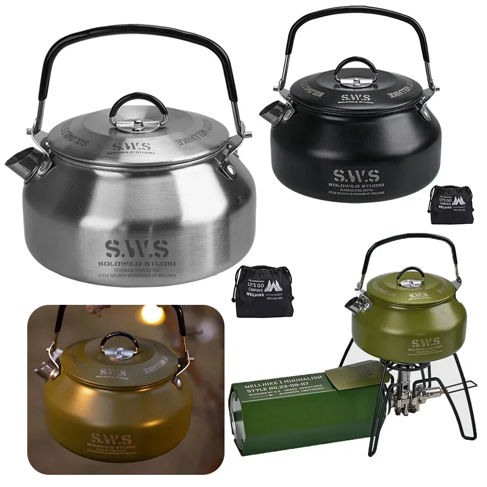 스테인레스 스틸 주전자 0.8L 휴대용 초경량 하이킹  - Camping Cooking Pot Stainless Steel 리뷰 및 가격