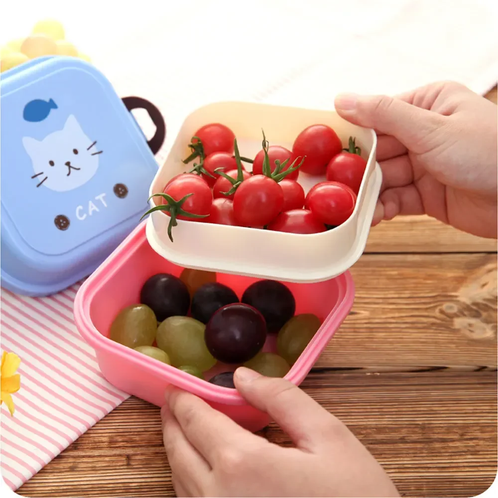 어린이 미니 귀여운 만화 음식 보관함 스쿨 휴대용 도시 - Camping Cooking Box 리뷰 및 가격