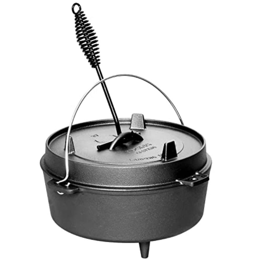 시즈닝된 무쇠 더치 오븐(스킬렛 뚜껑 포함), 야외 캠 - Camping Cooking Dutch Oven 리뷰 및 가격
