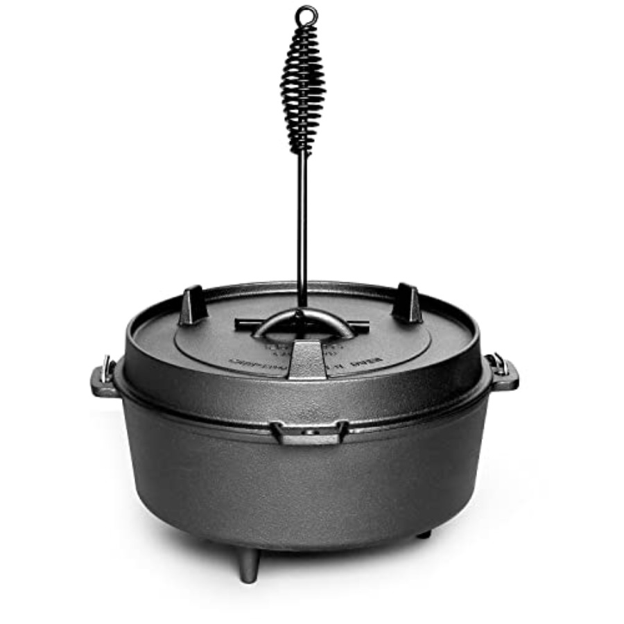 시즈닝된 무쇠 더치 오븐(스킬렛 뚜껑 포함), 야외 캠 - Camping Cooking Dutch Oven 리뷰 및 가격