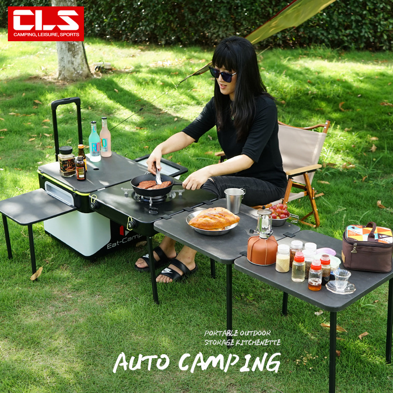 휴대용 이동식 캠핑 키친 테이블, 접이식 야외 조리대  - Camping Cooking Box 리뷰 및 가격