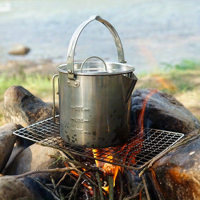 캠핑 피크닉 및 행잉 쿡아웃을 위한 1PC 소형 및 휴 - Camping Cooking Pot Stainless Steel 리뷰 및 가격