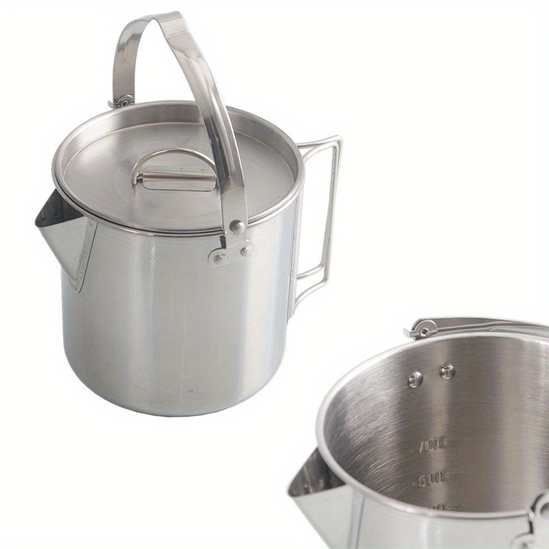 캠핑 피크닉 및 행잉 쿡아웃을 위한 1PC 소형 및 휴 - Camping Cooking Pot Stainless Steel 리뷰 및 가격