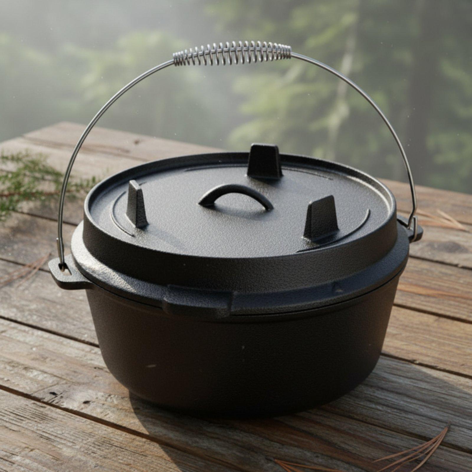 캠핑용 두꺼운 주철 더치 오븐 캠프 요리 냄비 - 캠핑 - Camping Cooking Dutch Oven 리뷰 및 가격