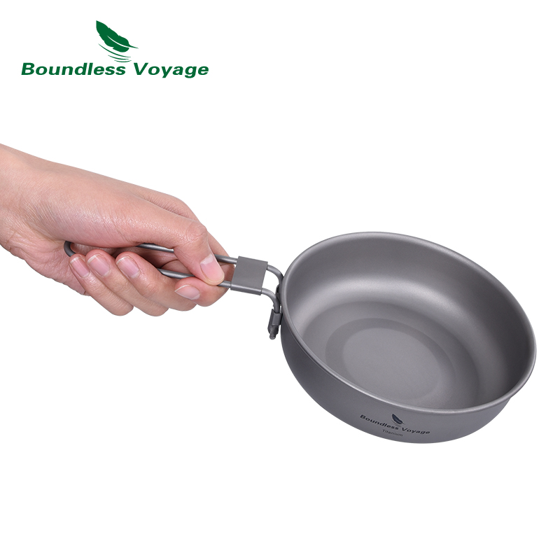 무한 항해 접이식 손잡이가있는 초경량 티타늄 프라이팬  - Camping Cooking Equipment 리뷰 및 가격