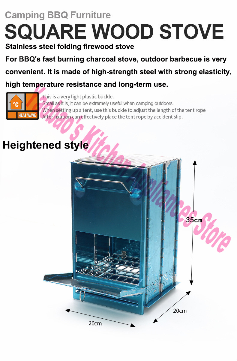 목재 난로 야외 캠핑 장비 분해 가능 휴대용 피크닉 스 - Camping Cooking Equipment 리뷰 및 가격