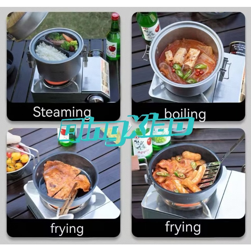 야외용 304 스테인리스 스틸 다기능 캠핑 조리기구,  - Camping Cooking Pot Stainless Steel 리뷰 및 가격