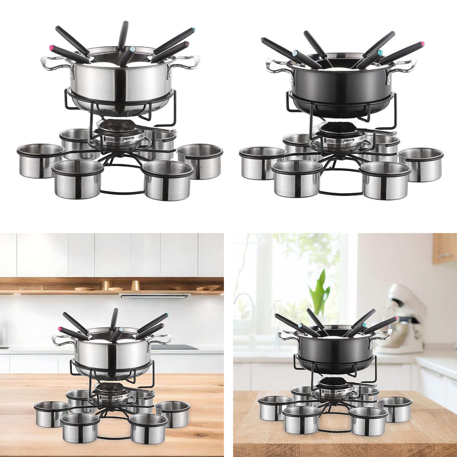 퐁듀 냄비 세트 요리 스토브 두꺼운 다기능 안정적인 멜 - Camping Cooking Pot Stainless Steel 리뷰 및 가격