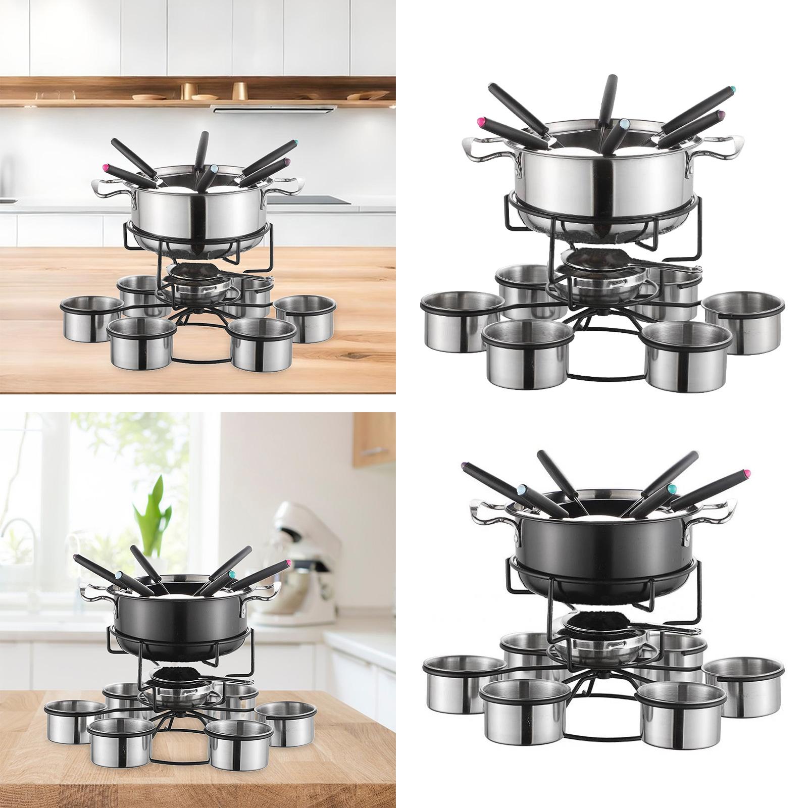퐁듀 냄비 세트 요리 스토브 두꺼운 다기능 안정적인 멜 - Camping Cooking Pot Stainless Steel 리뷰 및 가격