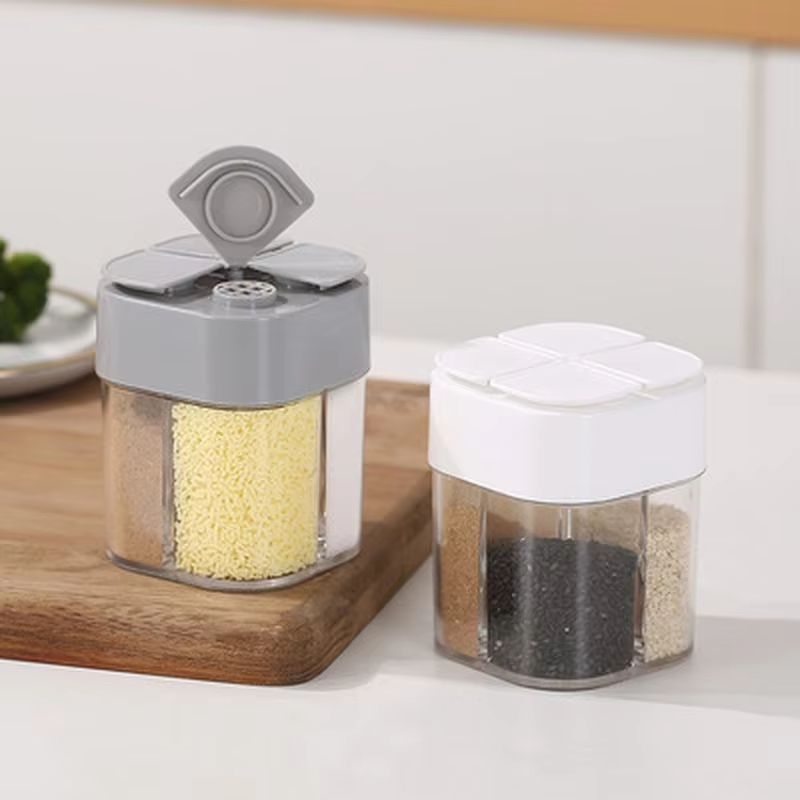4 in 1 플라스틱 디스펜서 캠핑용 양념통(밀폐형 뚜 - Camping Cooking Box 리뷰 및 가격