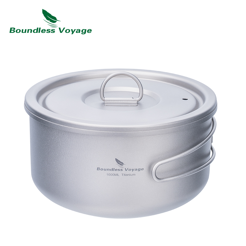Boundless Voyage 티타늄 캠핑 냄비, 뚜껑 - Camping Hiking Cooking 리뷰 및 가격